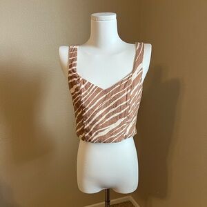 Zebra Striped Crop Top